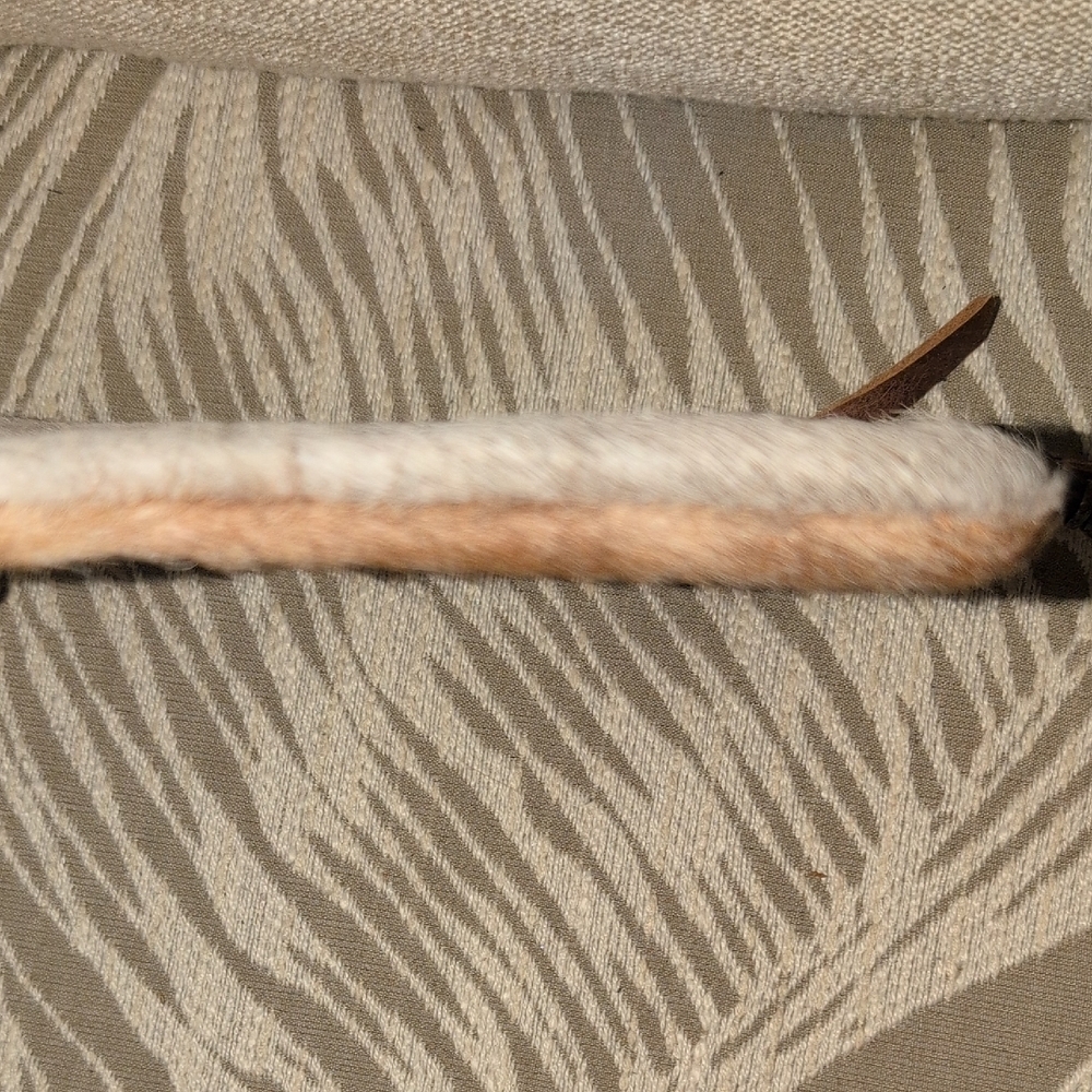 Myra Tan and Cream Cow Hair Wristlet Trimmed In Leather - Picture 8 of 10